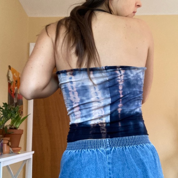 Tie die boho bandeau tube top - Picture 4 of 5